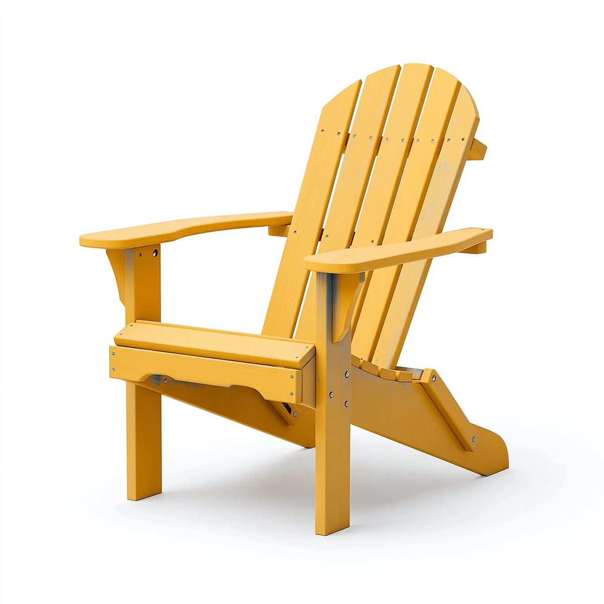 Fauteuil de jardin Adirondack 80 x 90 x 95 cm en bois jaune avec accoudoirs
