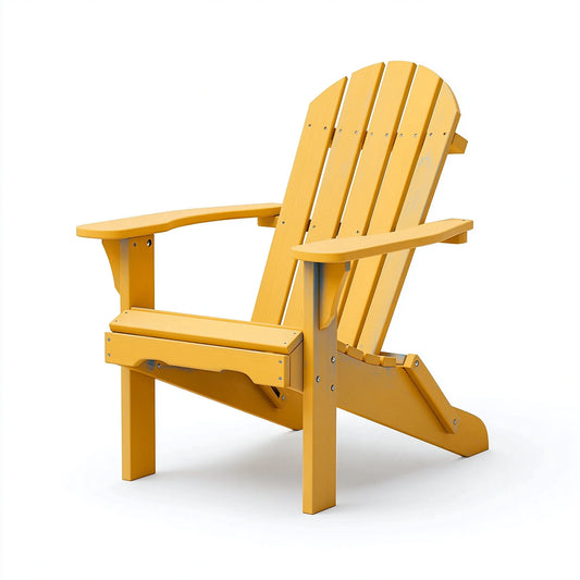 Fauteuil de jardin Adirondack 80 x 90 x 95 cm en bois jaune avec accoudoirs