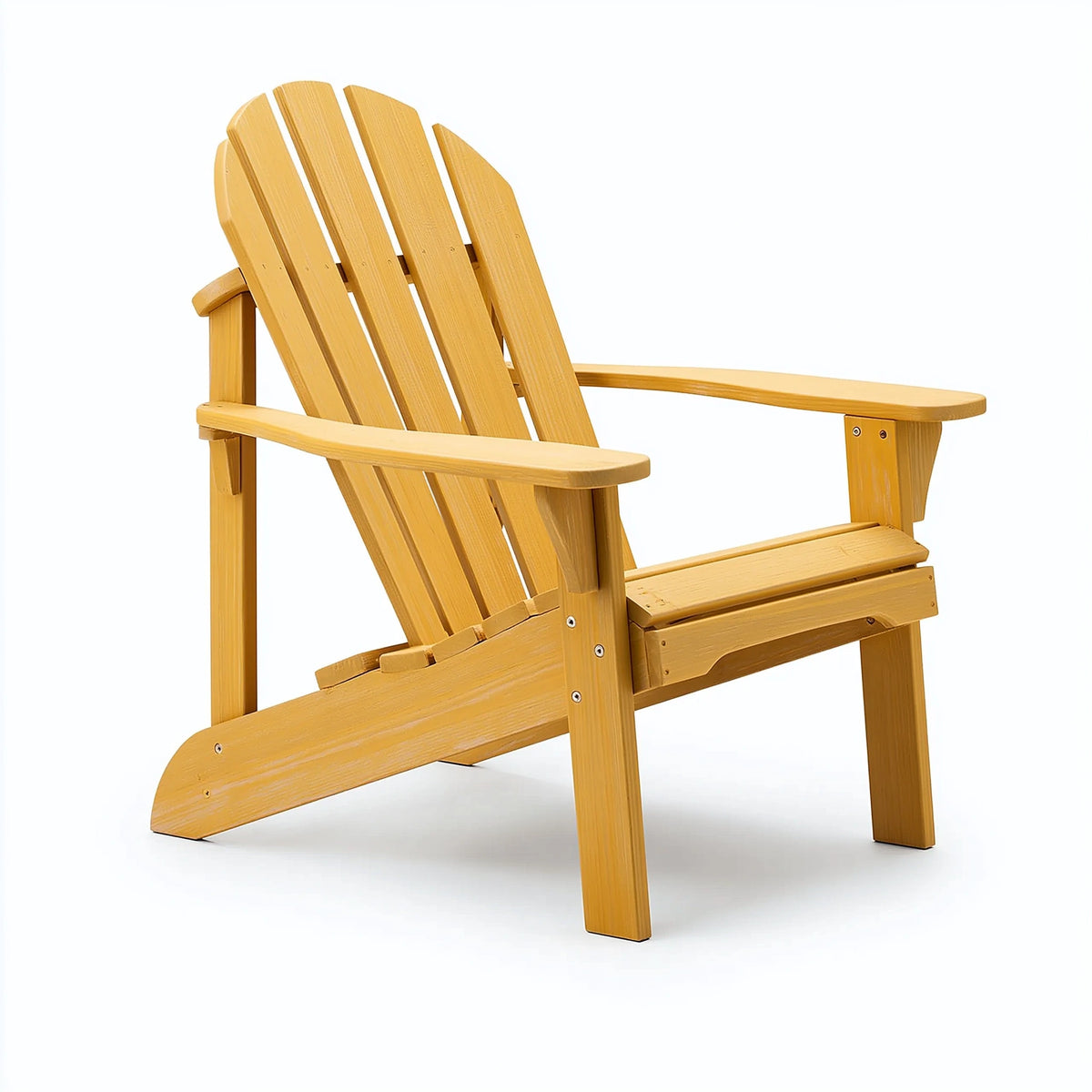 Fauteuil de jardin 80 x 75 x 95 cm en bois miel style Adirondack avec accoudoirs larges